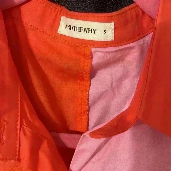And The Why Pink and Orange Shirt - Picture 2 of 3